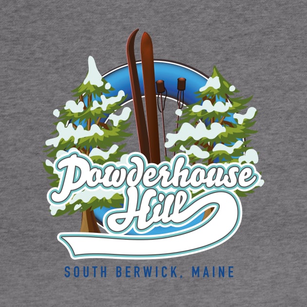 Powderhouse Hill South Berwick Maine ski logo by nickemporium1